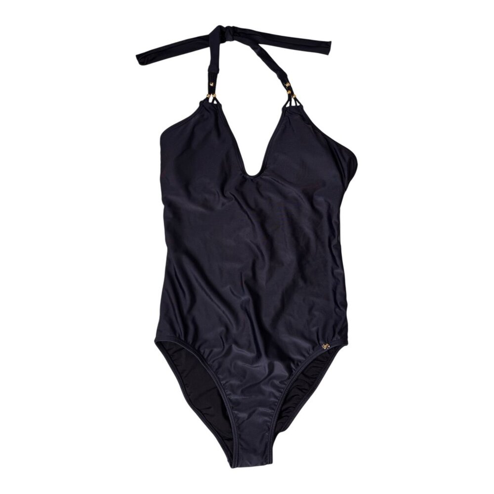 Anthropologie PilyQ Barcelona Midnight Gold Braided One Piece Size 8 NWT - Picture 3 of 11